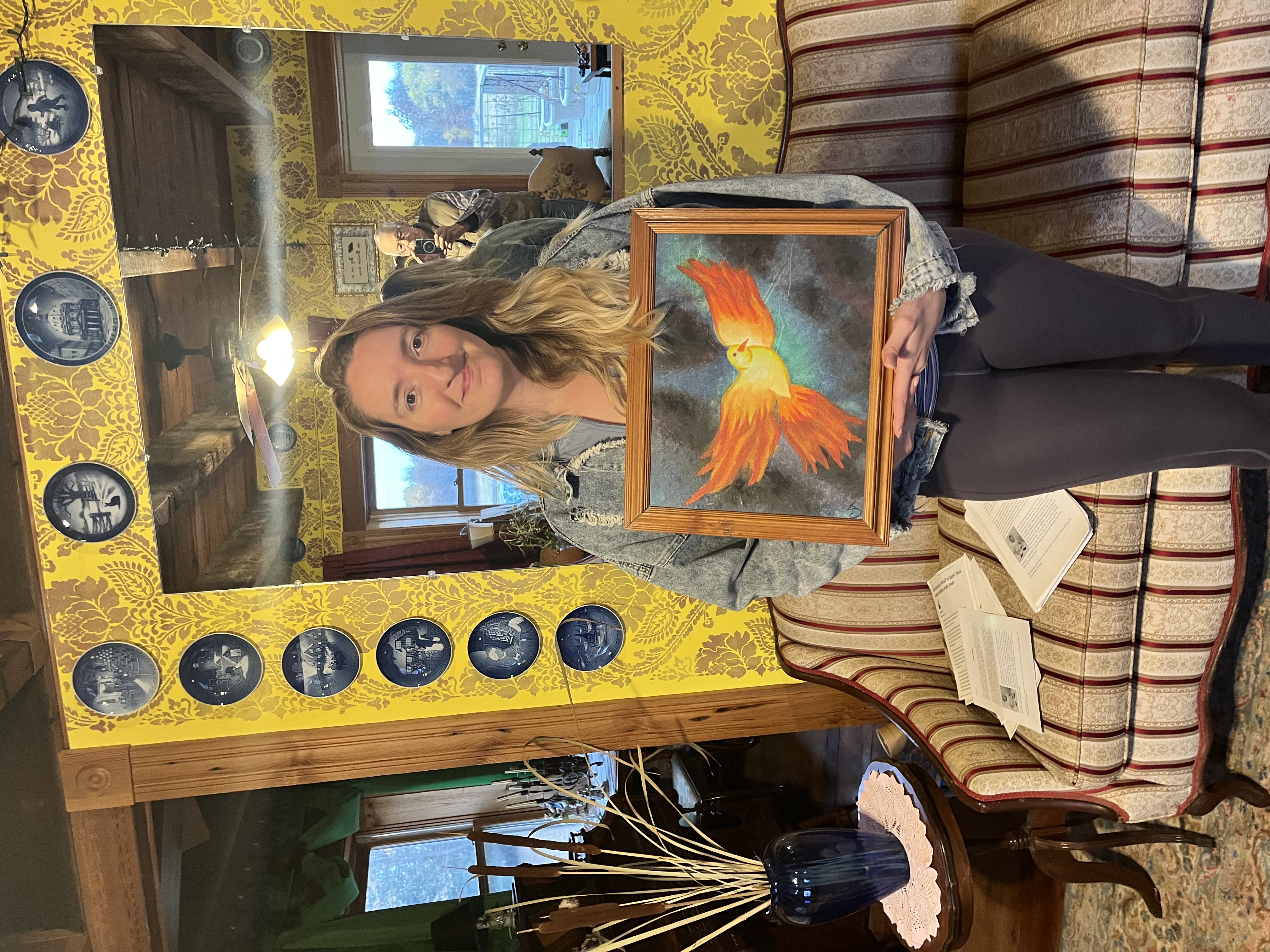Fiery Dove as Symbol of Holy Spirit (Displayed by artist Courtney Anderson)