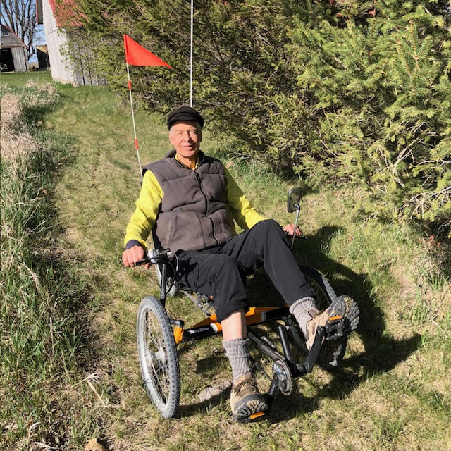 Mark on tricycle. It looked like rain, but the Spirit impressed me to go and ride. I'm glad I did, because I beat the rain. Mark on tricycle. It looked like rain, but the Spirit impressed me to go and ride. I'm glad I did, because I beat the rain.